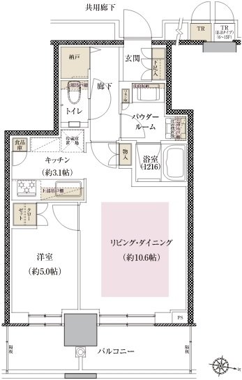 ONE札幌ステーションタワー 間取り E-A type