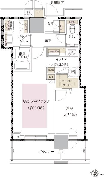 ONE札幌ステーションタワー 間取り E-B type