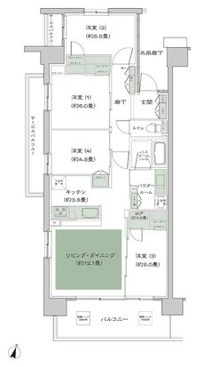 ソライエテラス 間取り A-A2-標準 type