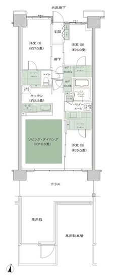 ソライエテラス 間取り C-B4'gp-標準 type