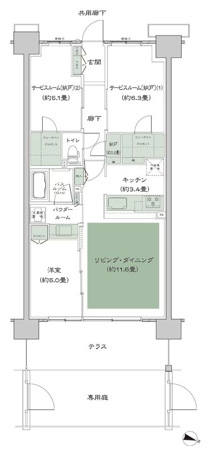 ソライエテラス 間取り B-C5g-標準 type