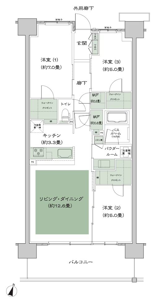 ソライエテラス 間取り E-B4'-標準 type