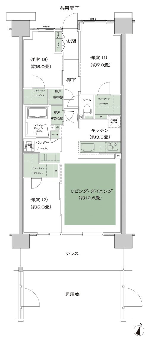 ソライエテラス 間取り E-B4g-標準 type