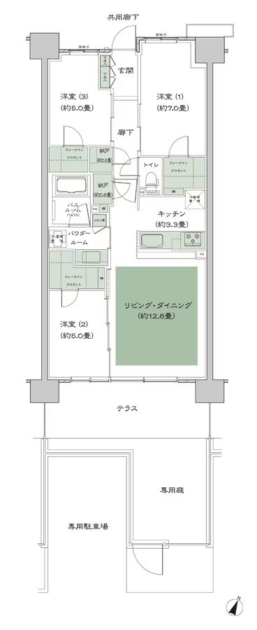 ソライエテラス 間取り G-B7'gp-標準 type