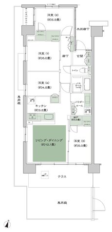 ソライエテラス 間取り E-A4g-標準 type