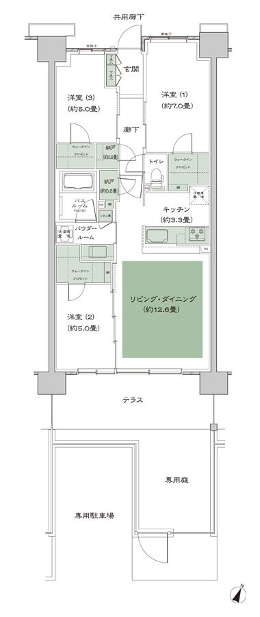 ソライエテラス 間取り G-B4gp-標準(W125) type