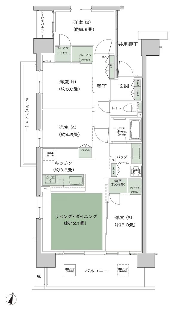 ソライエテラス 間取り E-A4-標準 type