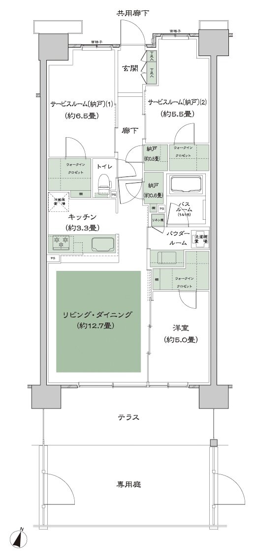 ソライエテラス 間取り E-B18g-標準 type