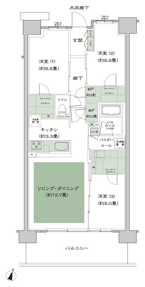 ソライエテラス 間取り E-B19-標準 type
