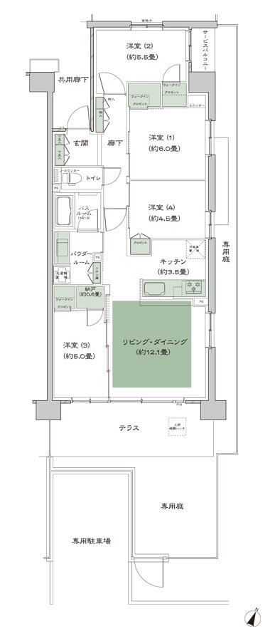 ソライエテラス 間取り H-A5gp-標準 type