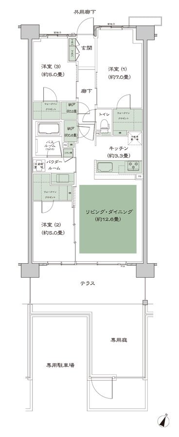 ソライエテラス 間取り H-B11gp-標準 type