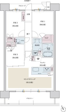 ローレルコート富吉駅南 間取り Dtype