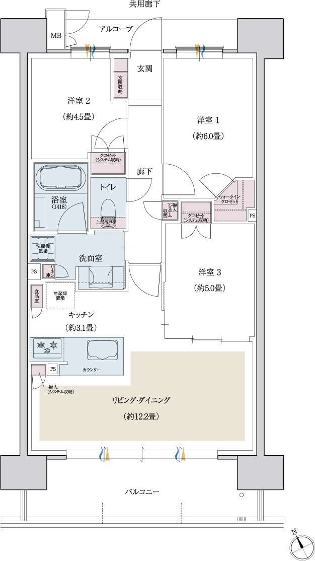 ローレルコート富吉駅南 間取り F type