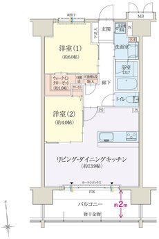 オブリージュ富士プレミアレジデンス 間取り E type PLAN1