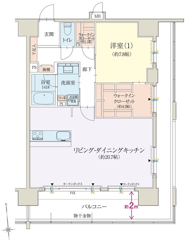 オブリージュ富士プレミアレジデンス 間取り G type PLAN3