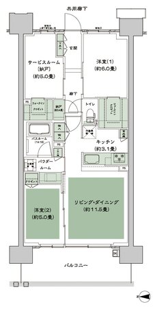 シティハウス八千代緑が丘 間取り C-C'1a type