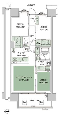 シティハウス八千代緑が丘 間取り C-B2 type