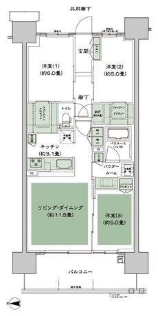 シティハウス八千代緑が丘 間取り C-C1 type