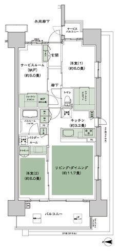 シティハウス八千代緑が丘 間取り C-A'1b type