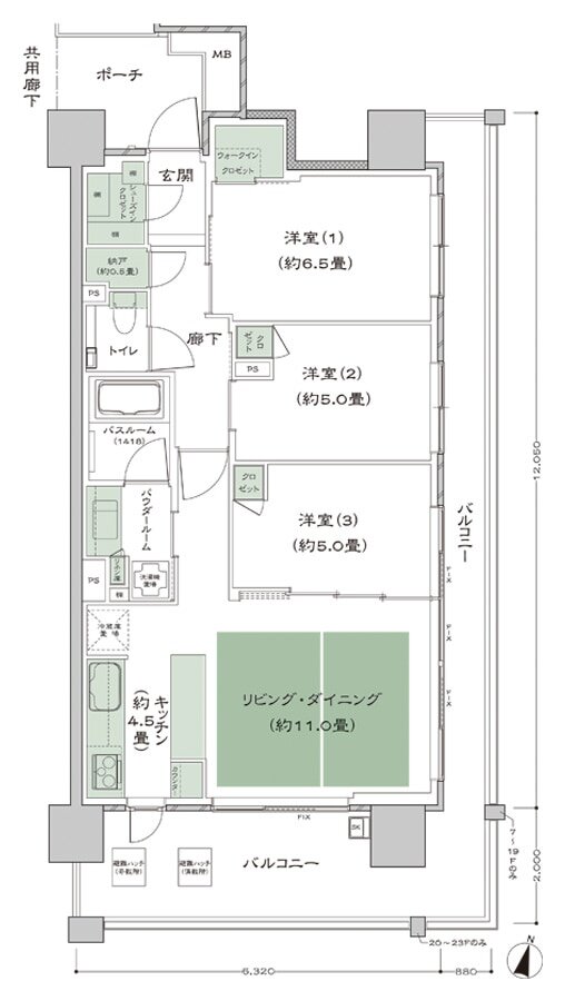 シティタワー青葉通一番町 間取り Fb-標準プラン type