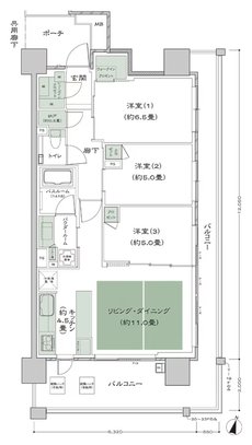 シティタワー青葉通一番町 間取り Fb-標準プラン type