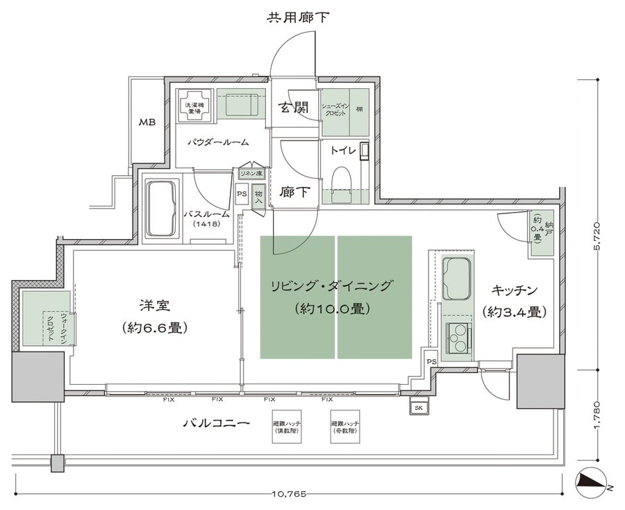 シティタワー青葉通一番町 間取り Gb-標準プラン type