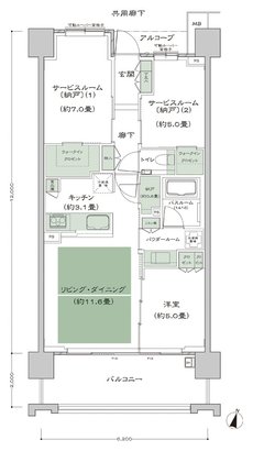 シティタワー青葉通一番町 間取り Da-標準プラン type