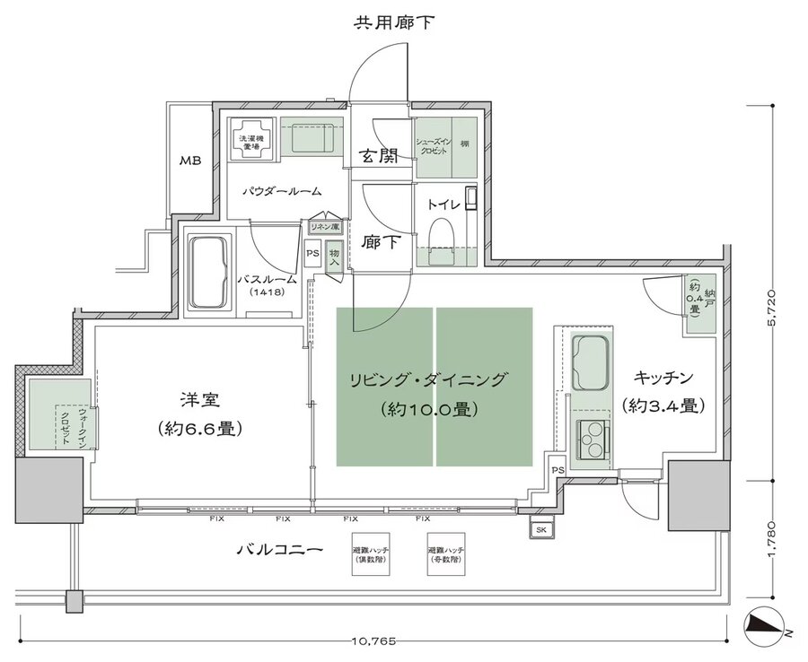 シティタワー青葉通一番町 間取り Ga-標準プラン type