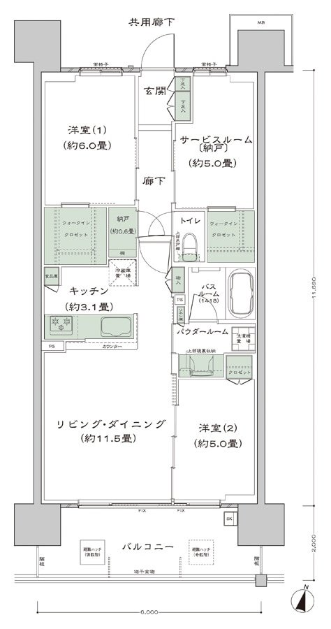 シティテラス宮崎 間取り B-標準 type