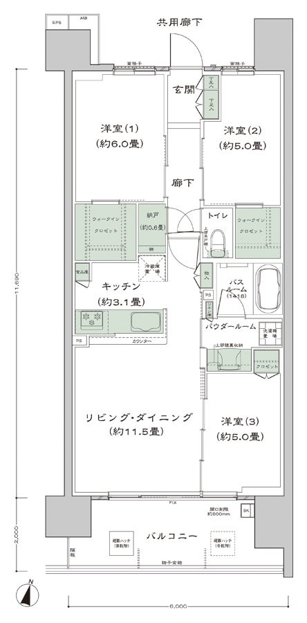 シティテラス宮崎 間取り D-標準 type