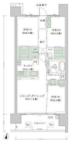 シティテラス宮崎 間取り D-標準 type