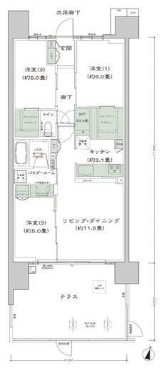 シティテラス宮崎 間取り D’t-標準 type
