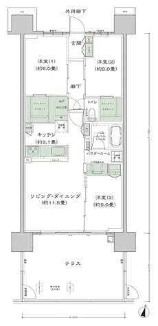 シティテラス宮崎 間取り C4t-標準 type