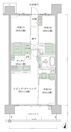 シティテラス宮崎 間取り C5-標準 type