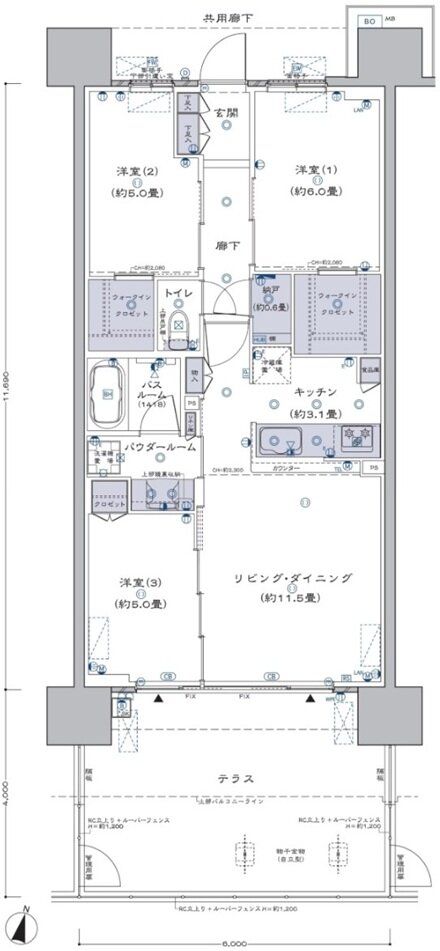 シティテラス宮崎 間取り C'3t-標準 type
