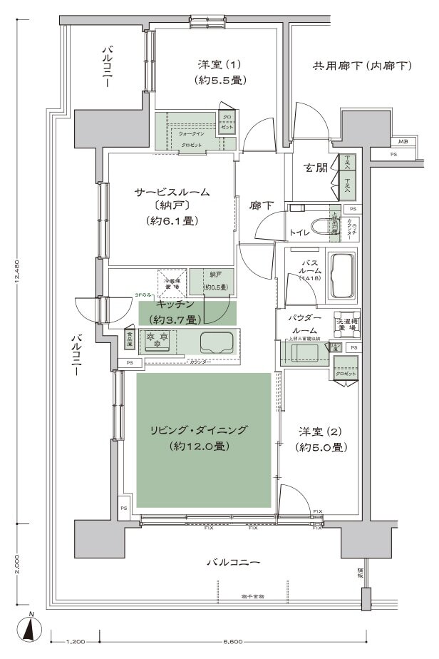 シティテラス宮ケ丘 間取り D_標準プラン type