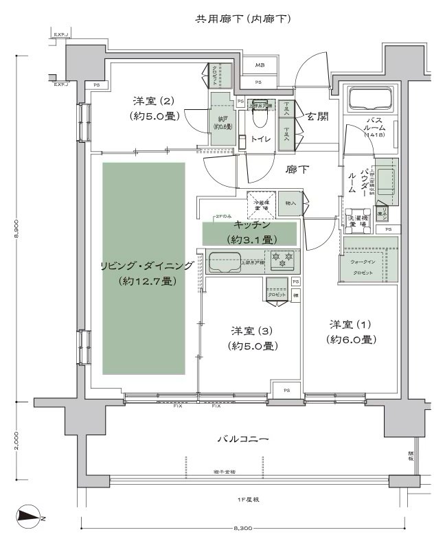 シティテラス宮ケ丘 間取り C'_標準プラン type