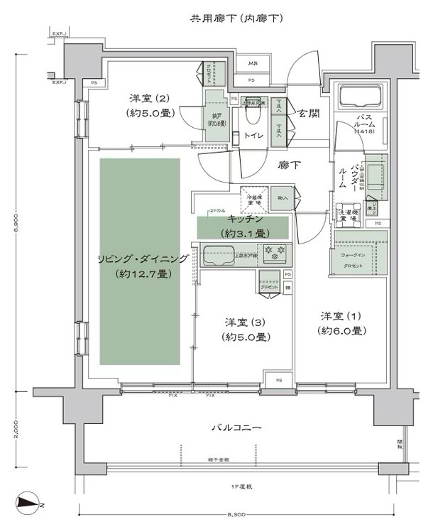 シティテラス宮ケ丘 間取り C'_標準プラン type