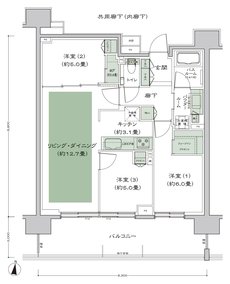 シティテラス宮ケ丘 間取り E1_独立洋室プラン type