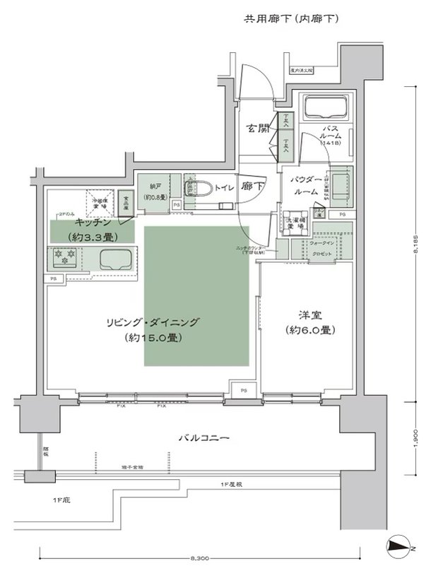 シティテラス宮ケ丘 間取り G_LD拡大プラン type