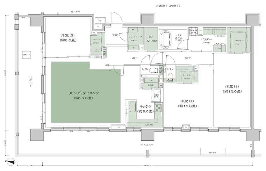 シティテラス宮ケ丘 間取り I-標準 type