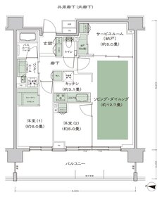 シティテラス宮ケ丘 間取り B2_独立洋室プラン type
