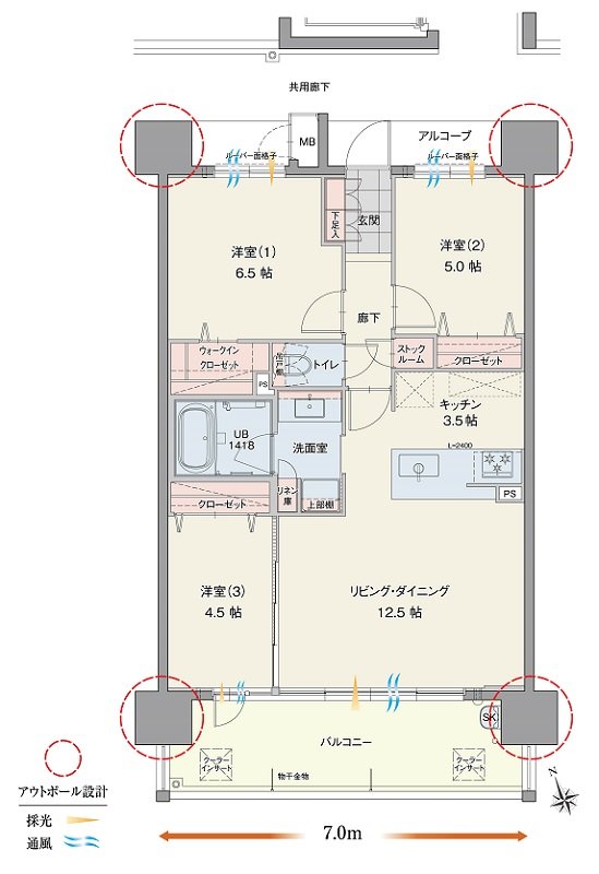 ロフティ江南セントラルアベニュー 間取り C type