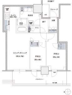 シエリアタワー大阪堀江 間取り AB・BB type