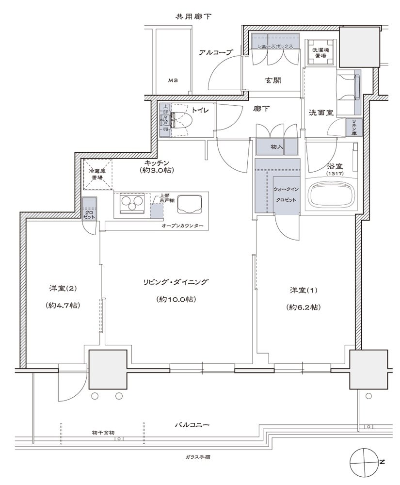 シエリアタワー大阪堀江 間取り AJ type Menu3