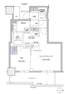 シエリアタワー大阪堀江 間取り AK type Menu1