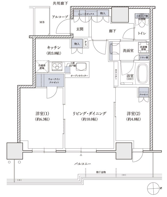 シエリアタワー大阪堀江 間取り CI type