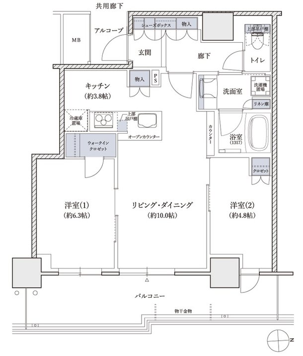 シエリアタワー大阪堀江 間取り CI type