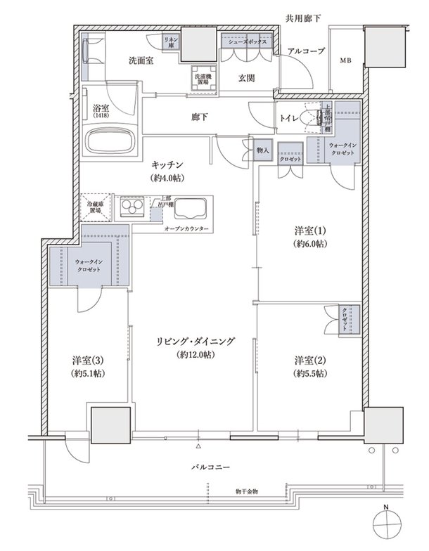 シエリアタワー大阪堀江 間取り CG type