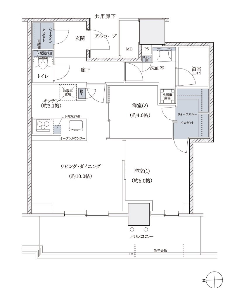 シエリアタワー大阪堀江 間取り AD type
